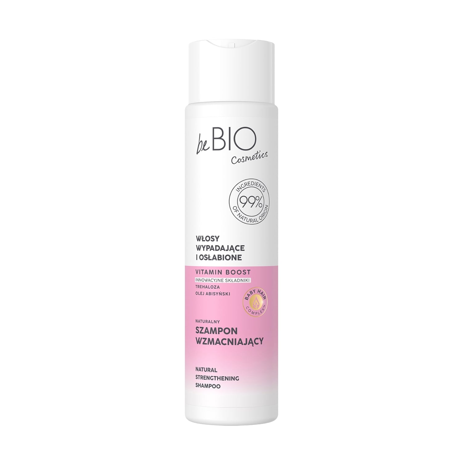Зміцнювальний шампунь для волосся beBIO Baby Hair Complex Vitamin Boost Natural Strengthening Shampoo, 300 мл